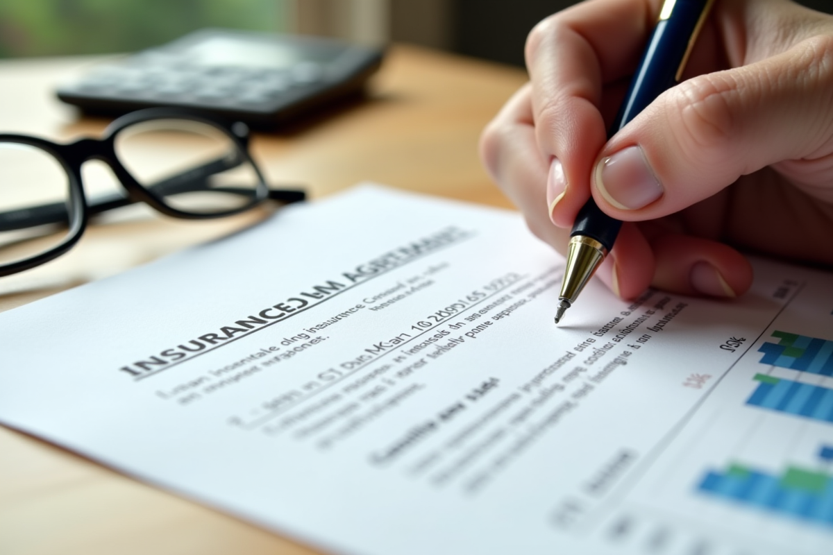Main tenant un stylo sur un contrat d