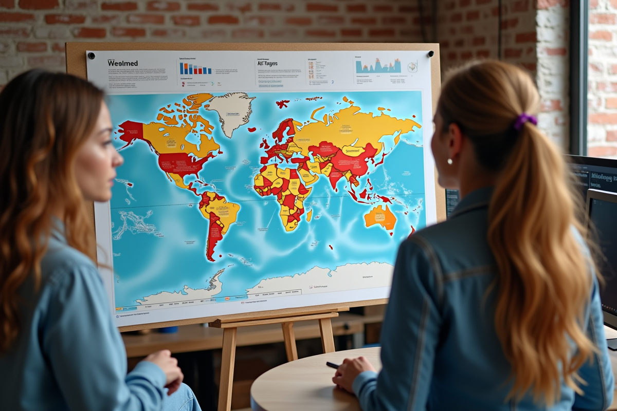 Groupe de jeunes professionnels autour d