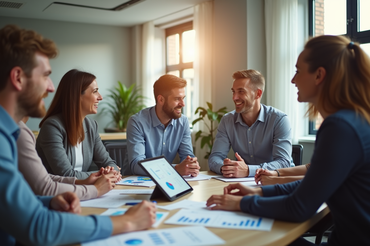 Groupe de personnes discutant de l