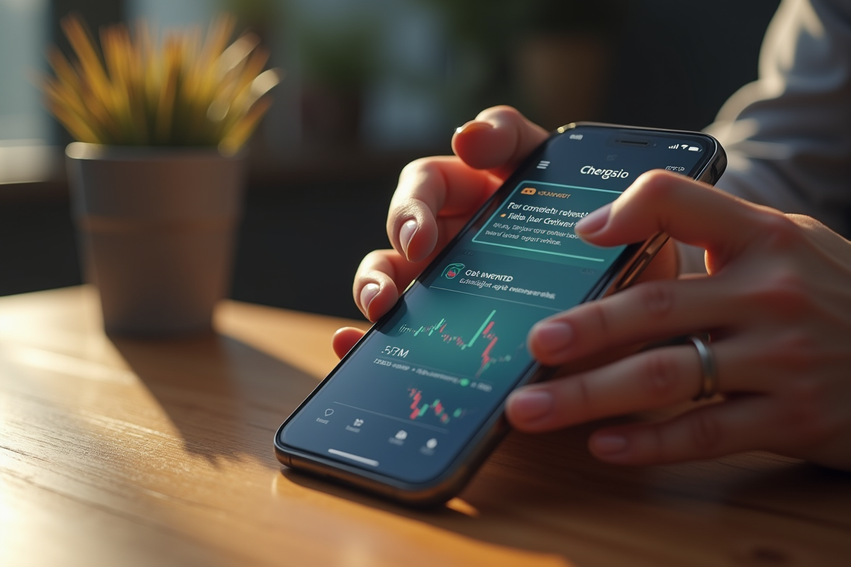 Smartphone affichant une erreur de connexion en trading